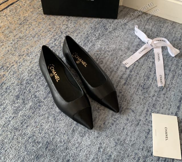 Chanel女鞋 香奈兒2020Cruise新款 小香單鞋 Chanel羊皮後空涼鞋  naq1126